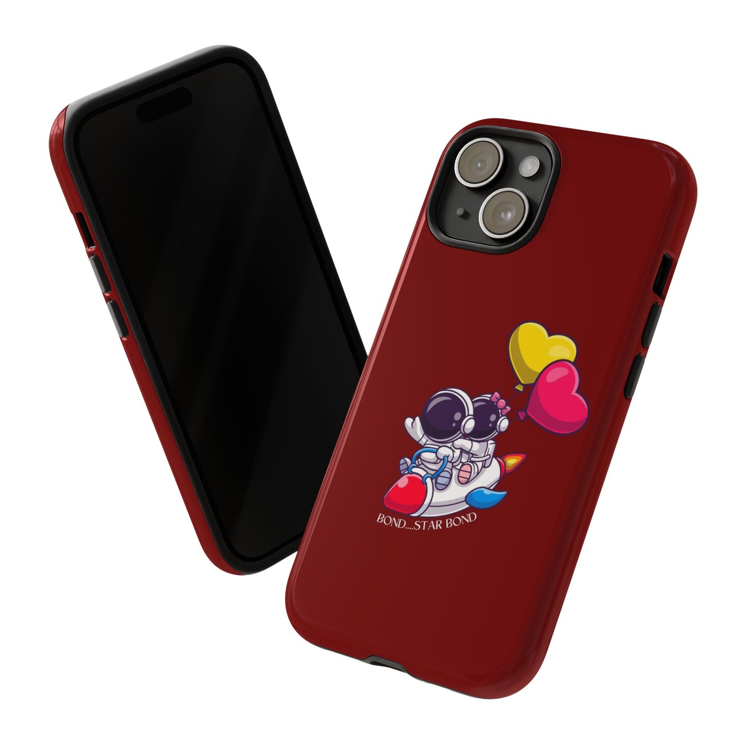 Cute Astronaut Phone Case - Love in Space Design for Couples