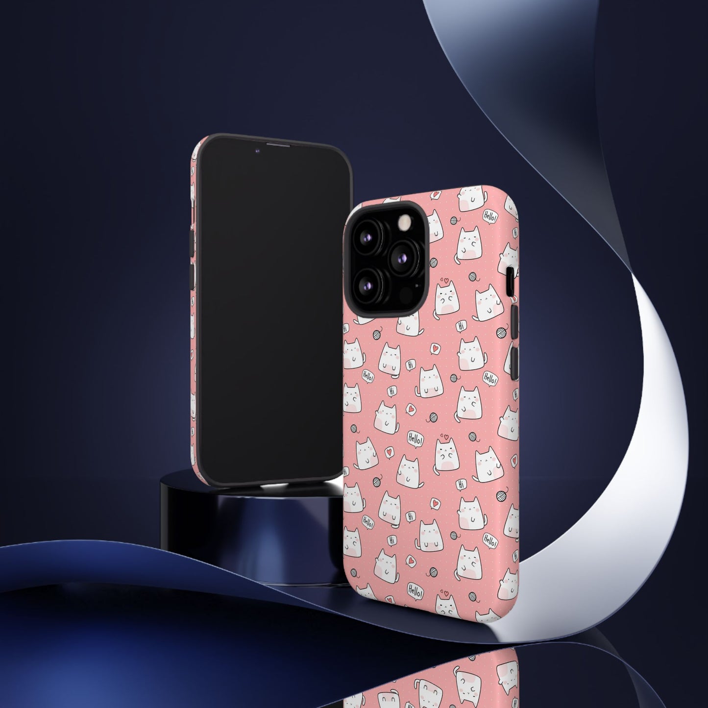 Tough Phone Case, Durable Glossy Cover, Trendy Stylish Design, Cute Protection for Smartphones