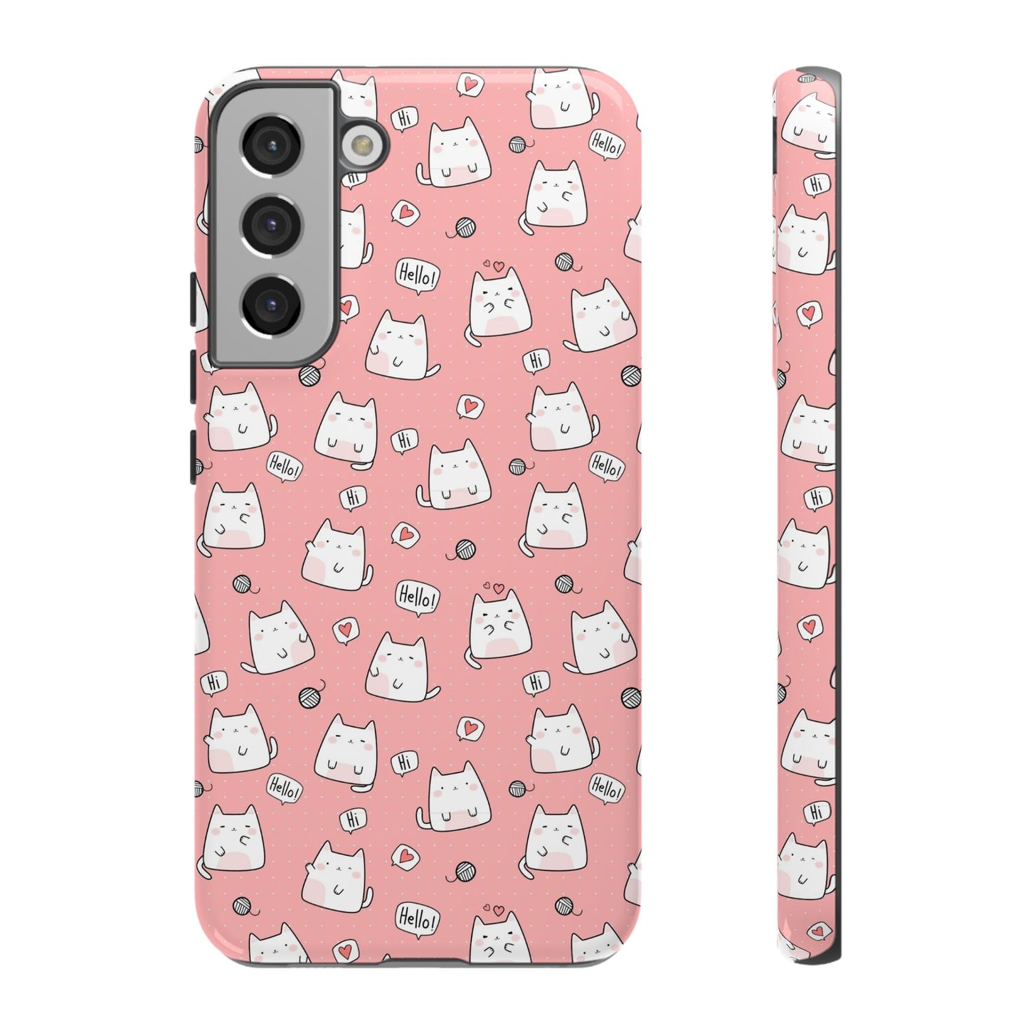 Tough Phone Case, Durable Glossy Cover, Trendy Stylish Design, Cute Protection for Smartphones