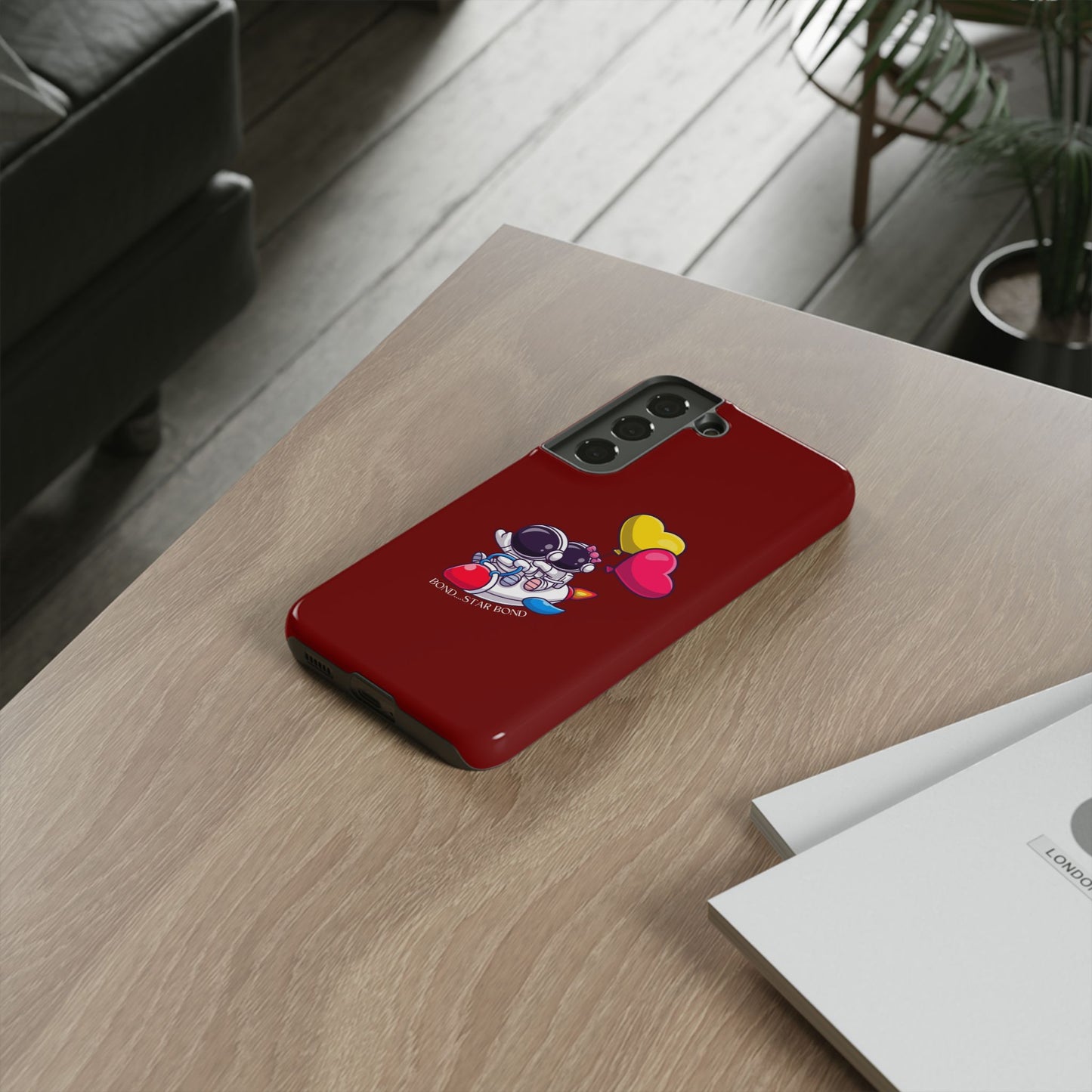 Cute Astronaut Phone Case - Love in Space Design for Couples