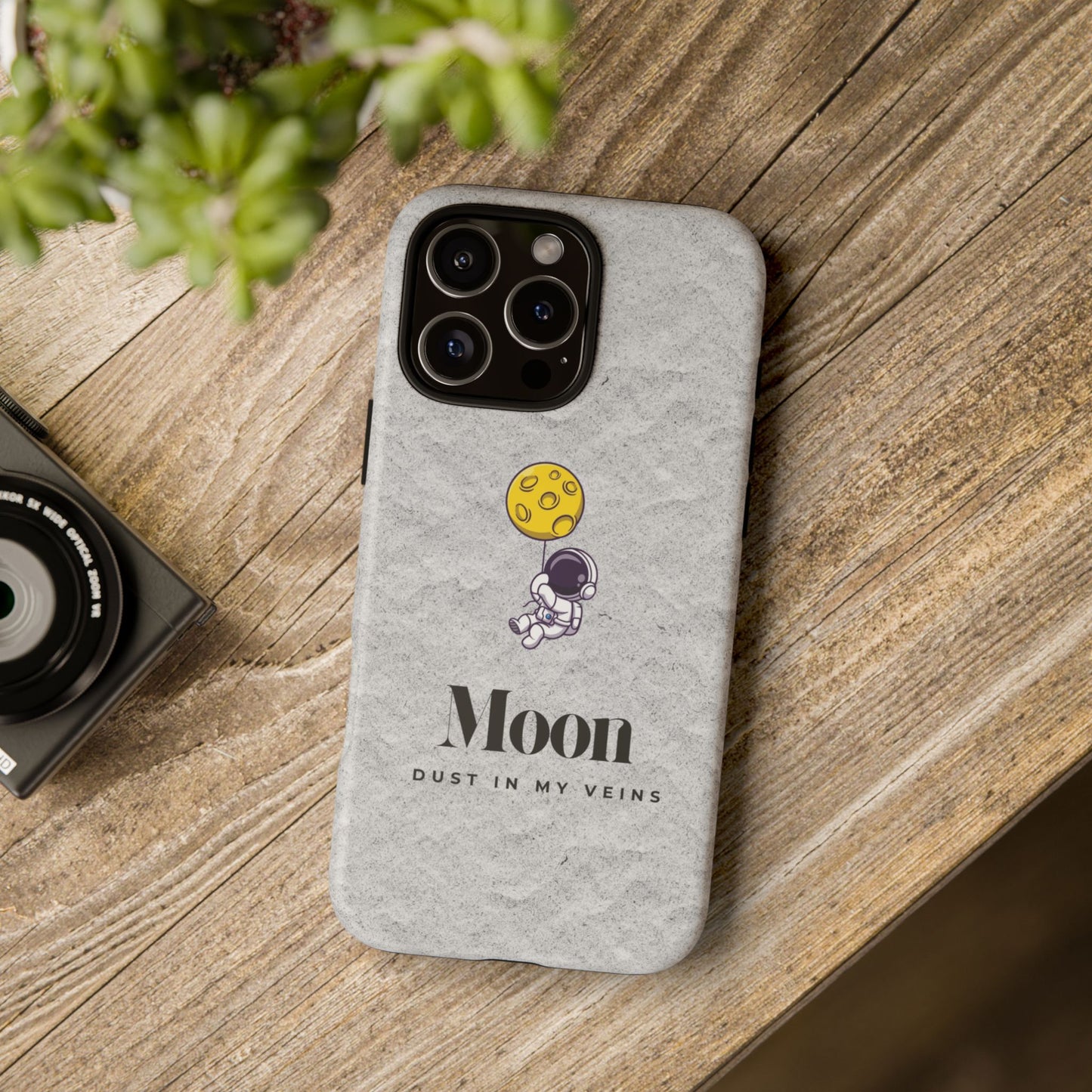 Astronaut Moon Phone Case - "Dust in My Veins" Durable Tough Case