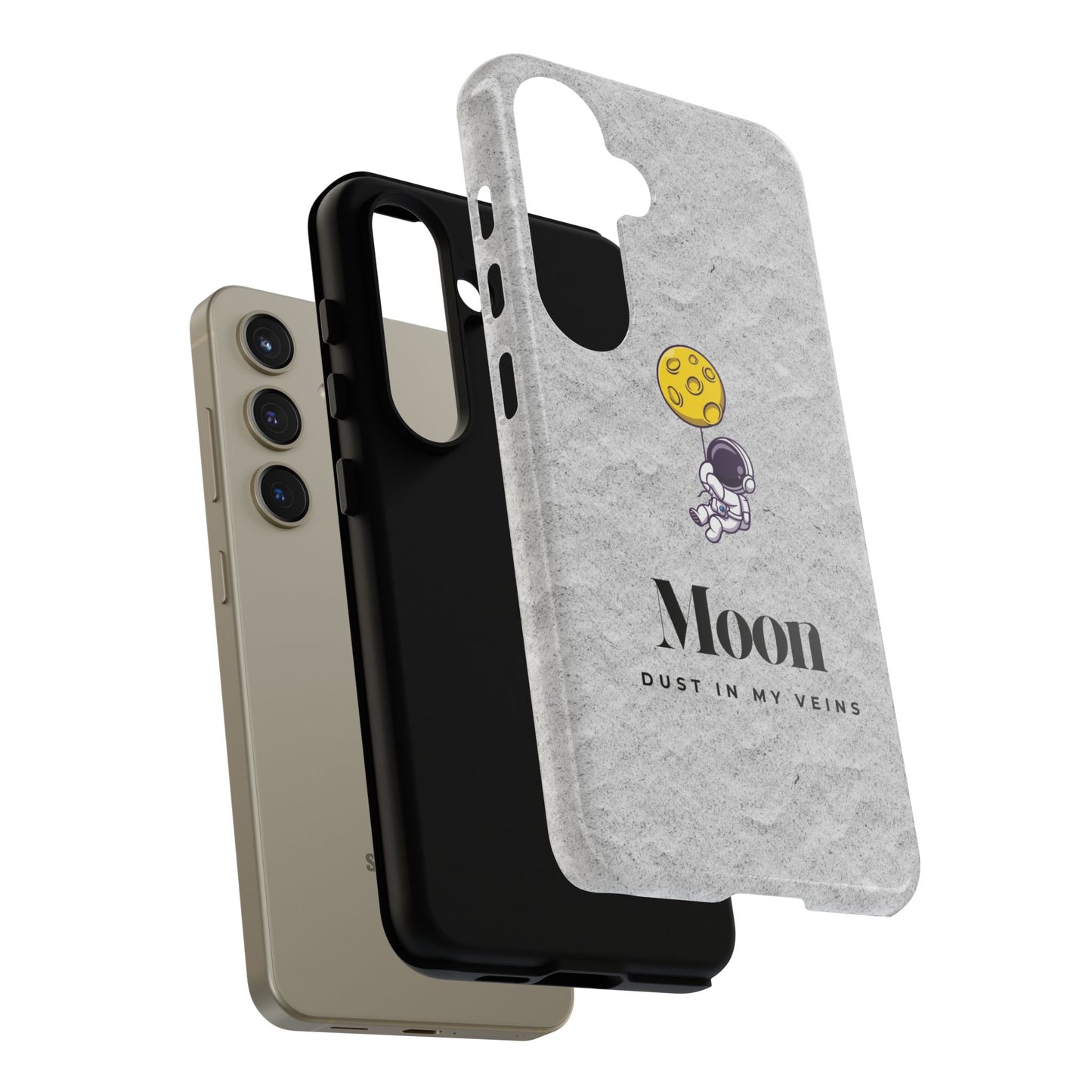 Astronaut Moon Phone Case - "Dust in My Veins" Durable Tough Case