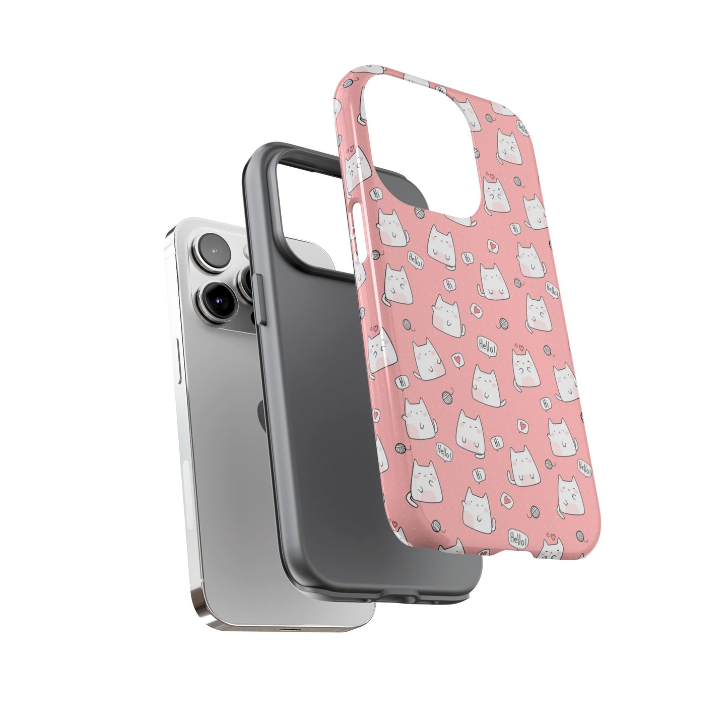 Tough Phone Case, Durable Glossy Cover, Trendy Stylish Design, Cute Protection for Smartphones