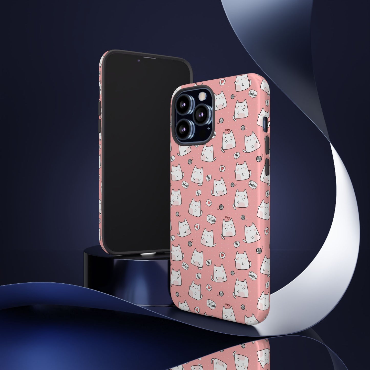 Tough Phone Case, Durable Glossy Cover, Trendy Stylish Design, Cute Protection for Smartphones