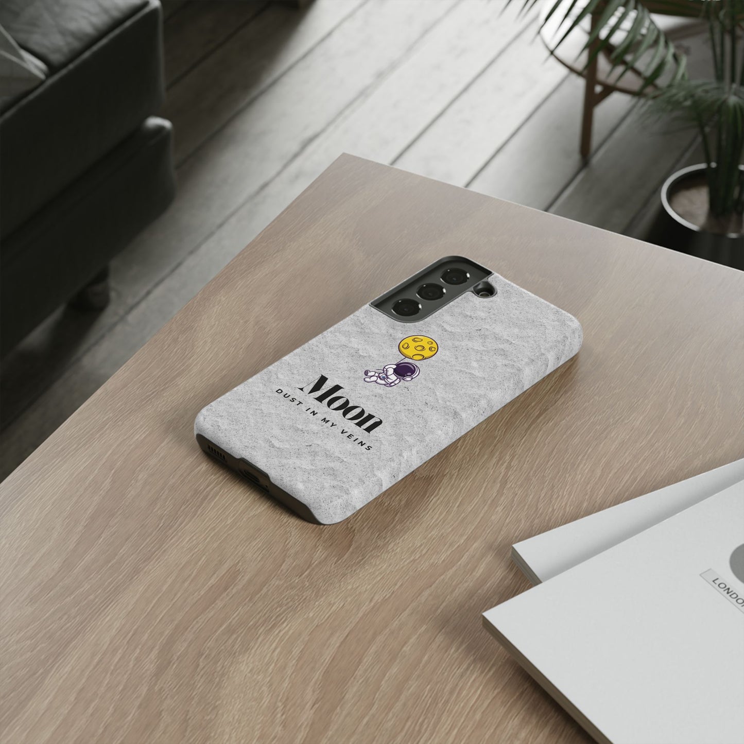 Astronaut Moon Phone Case - "Dust in My Veins" Durable Tough Case