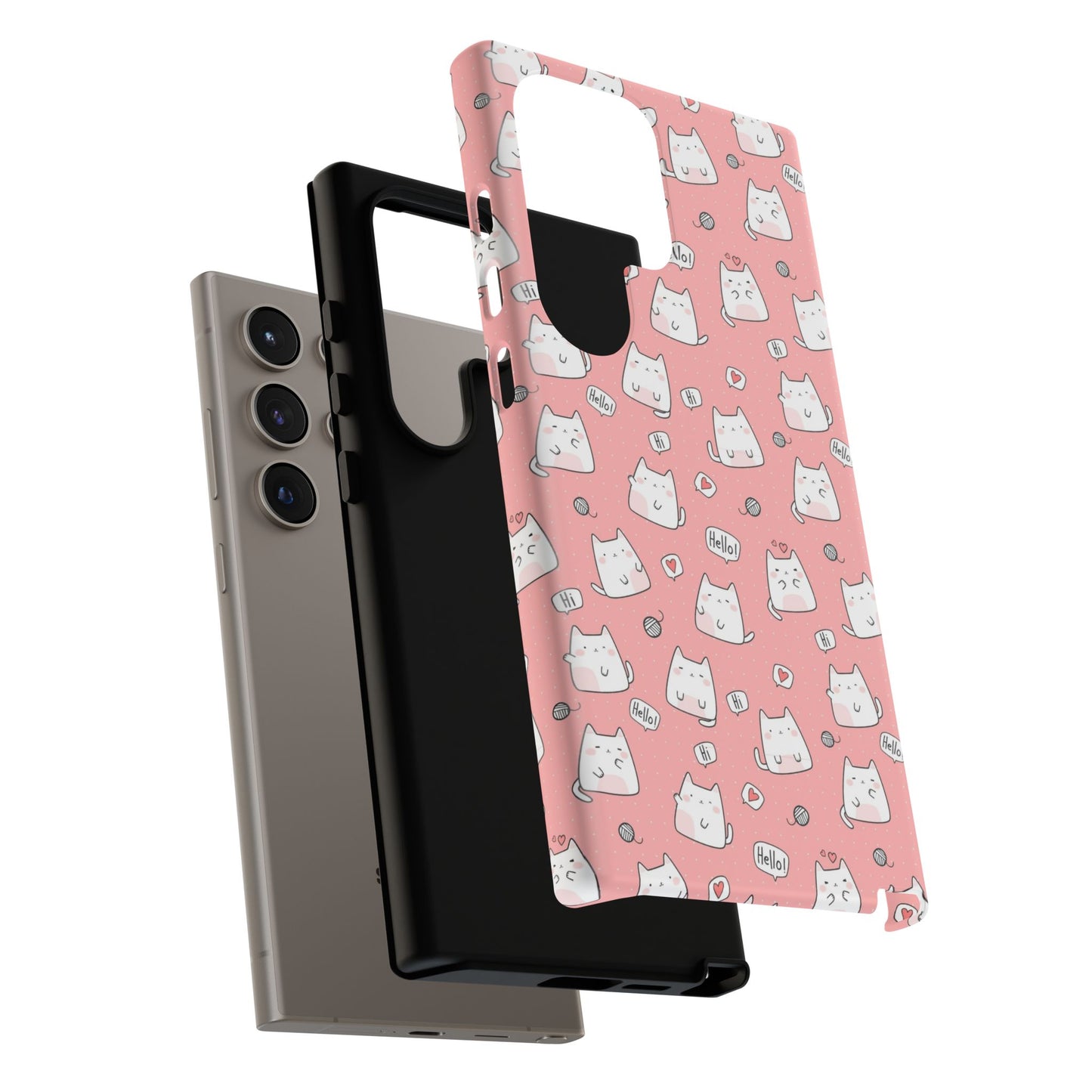 Tough Phone Case, Durable Glossy Cover, Trendy Stylish Design, Cute Protection for Smartphones