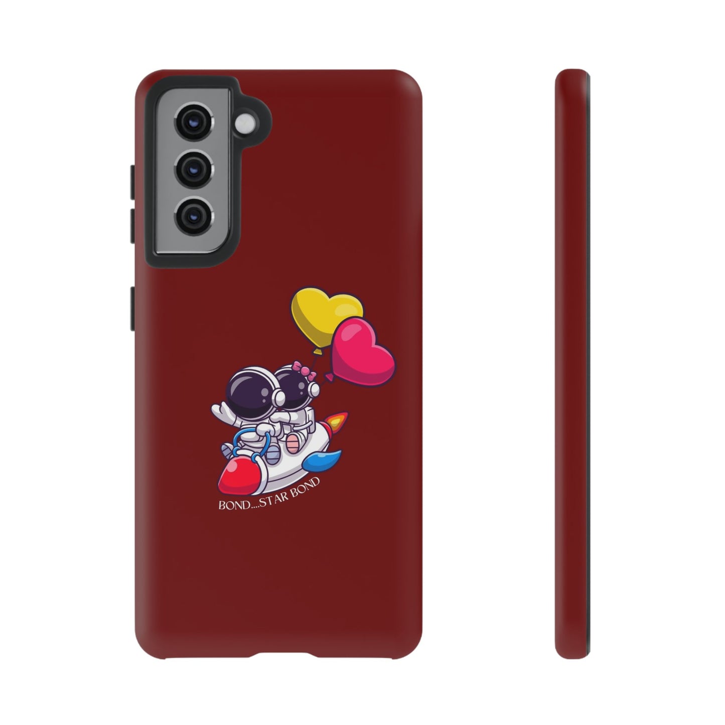 Cute Astronaut Phone Case - Love in Space Design for Couples