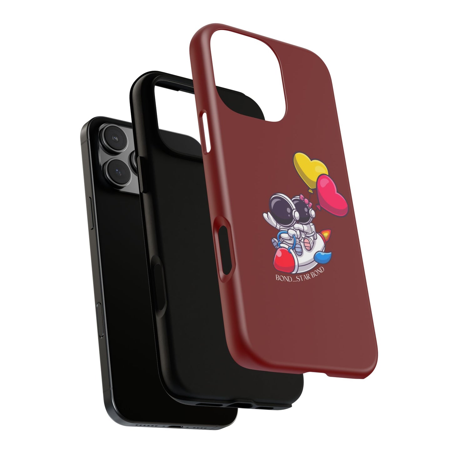 Cute Astronaut Phone Case - Love in Space Design for Couples