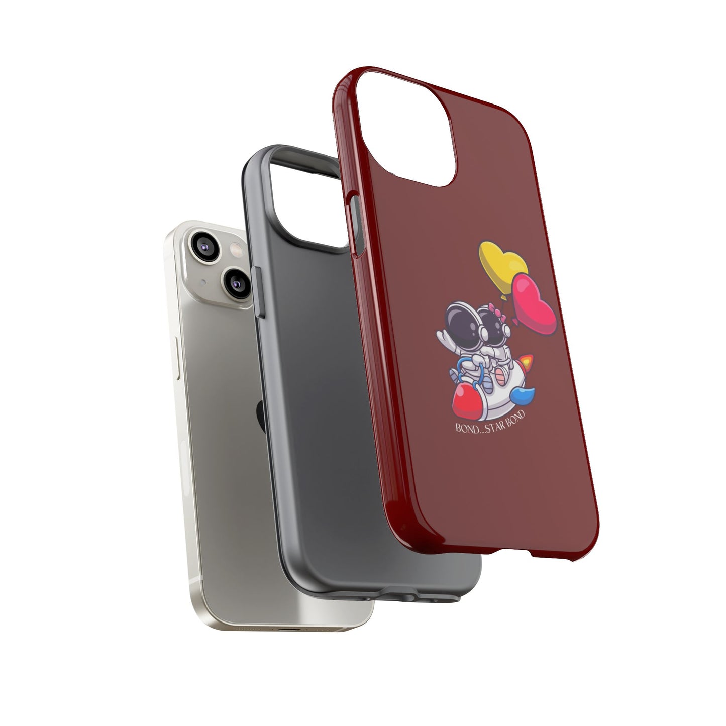 Cute Astronaut Phone Case - Love in Space Design for Couples
