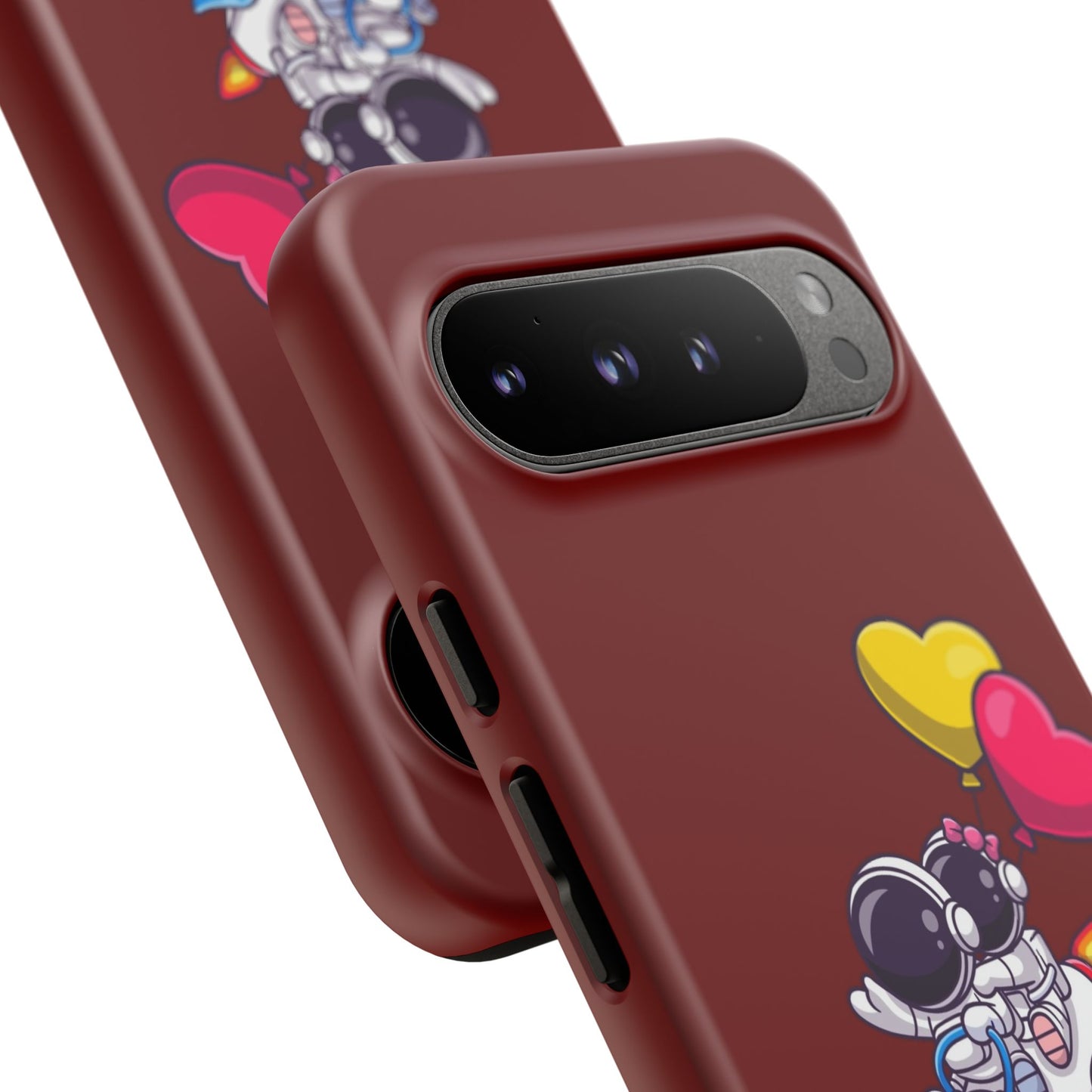 Cute Astronaut Phone Case - Love in Space Design for Couples