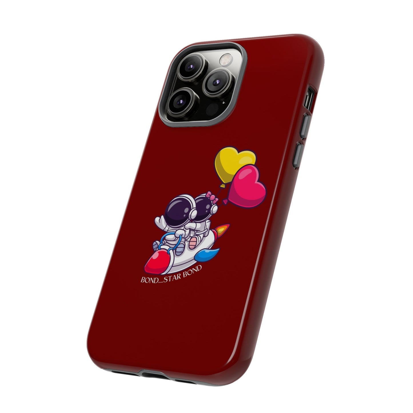 Cute Astronaut Phone Case - Love in Space Design for Couples