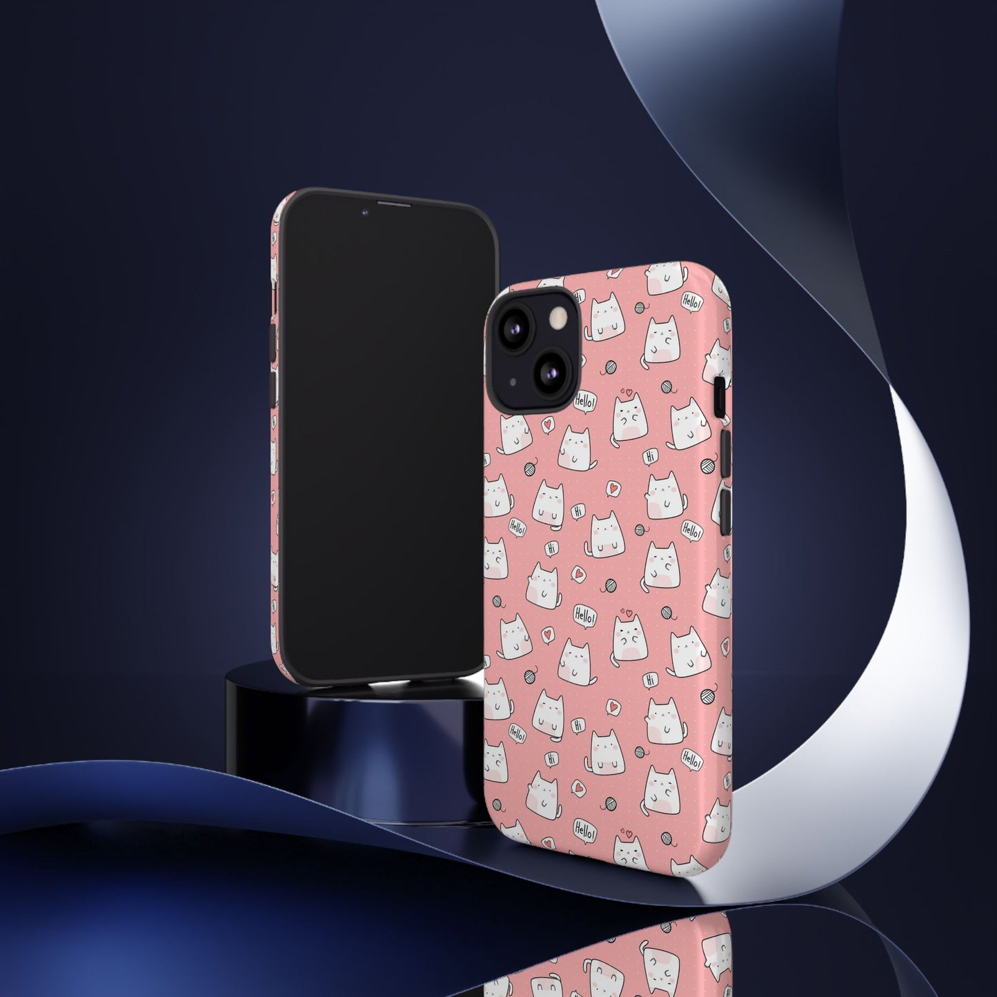 Tough Phone Case, Durable Glossy Cover, Trendy Stylish Design, Cute Protection for Smartphones