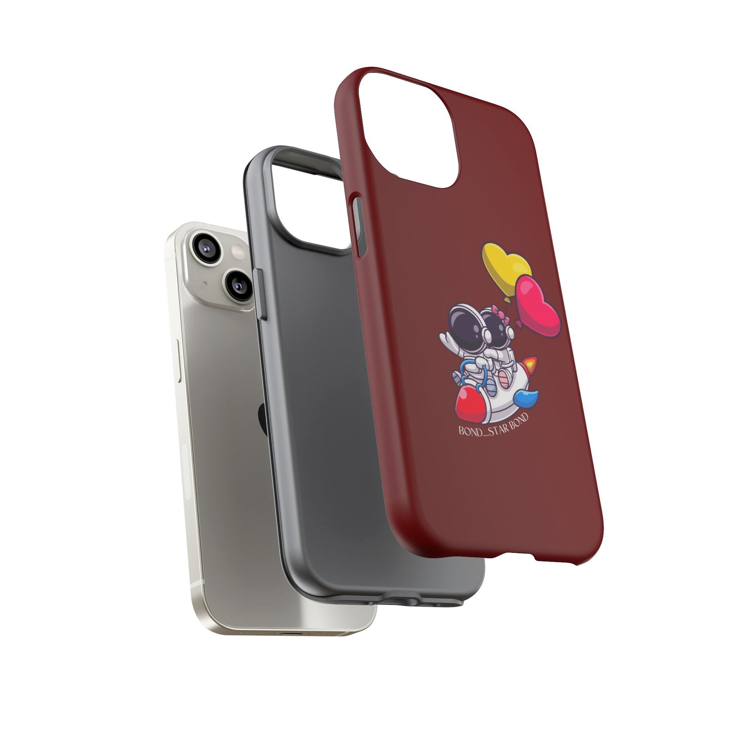 Cute Astronaut Phone Case - Love in Space Design for Couples