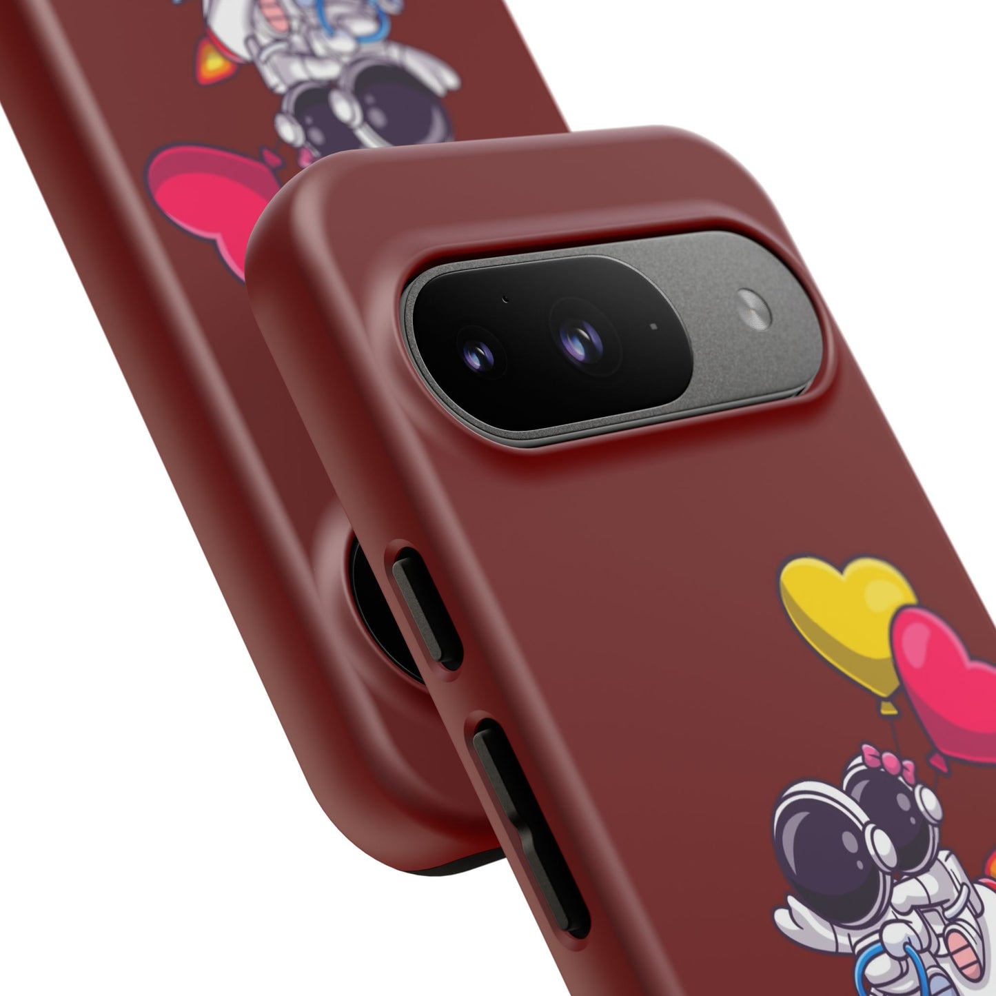 Cute Astronaut Phone Case - Love in Space Design for Couples