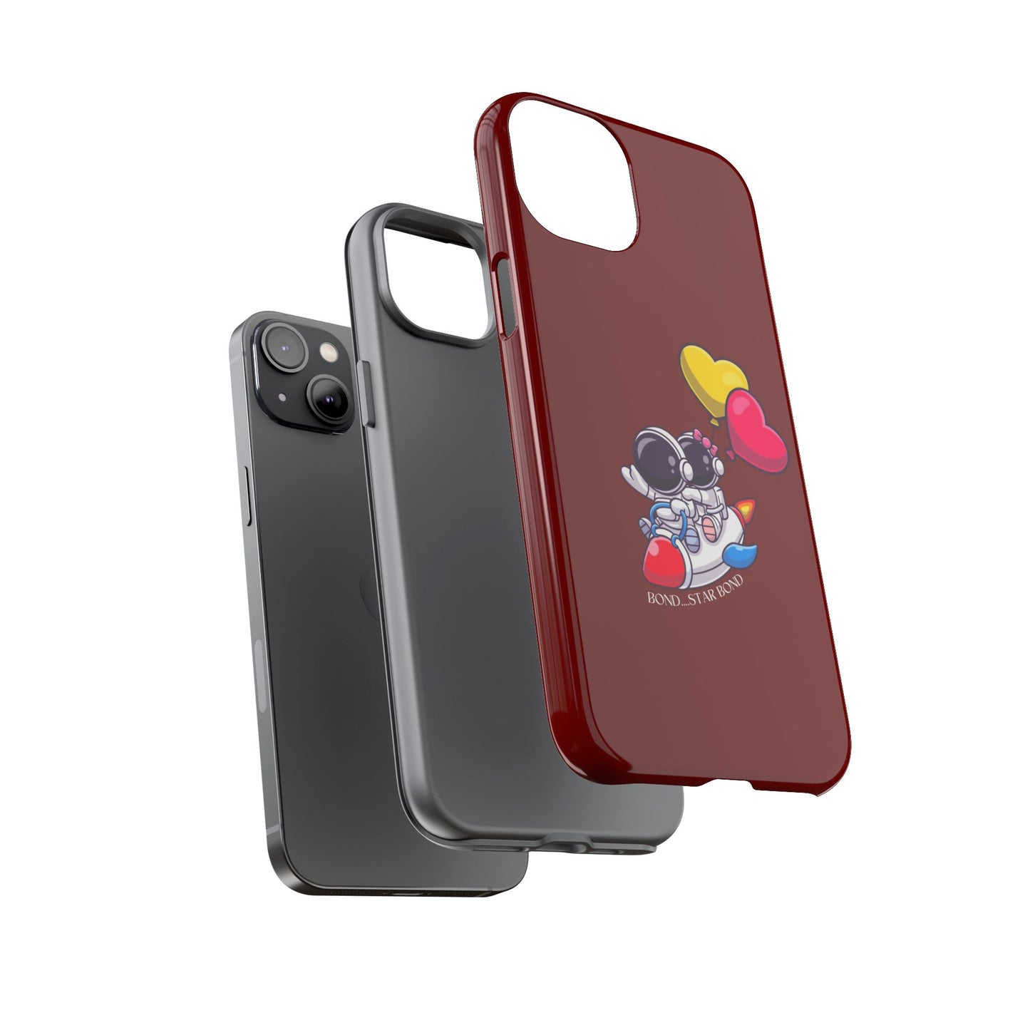 Cute Astronaut Phone Case - Love in Space Design for Couples
