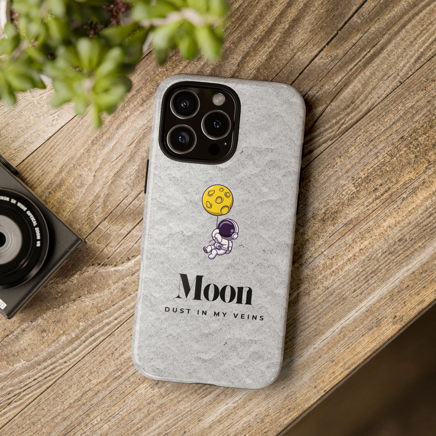 Astronaut Moon Phone Case - "Dust in My Veins" Durable Tough Case