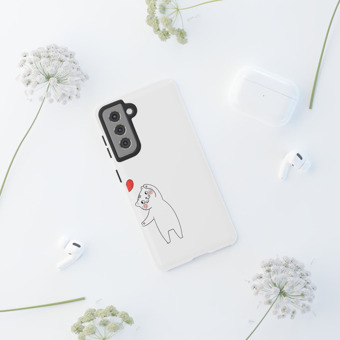 Tough Phone Case, Cute and Stylish Design, Durable Glossy Finish, Trendy Smartphone Protection for Daily Use