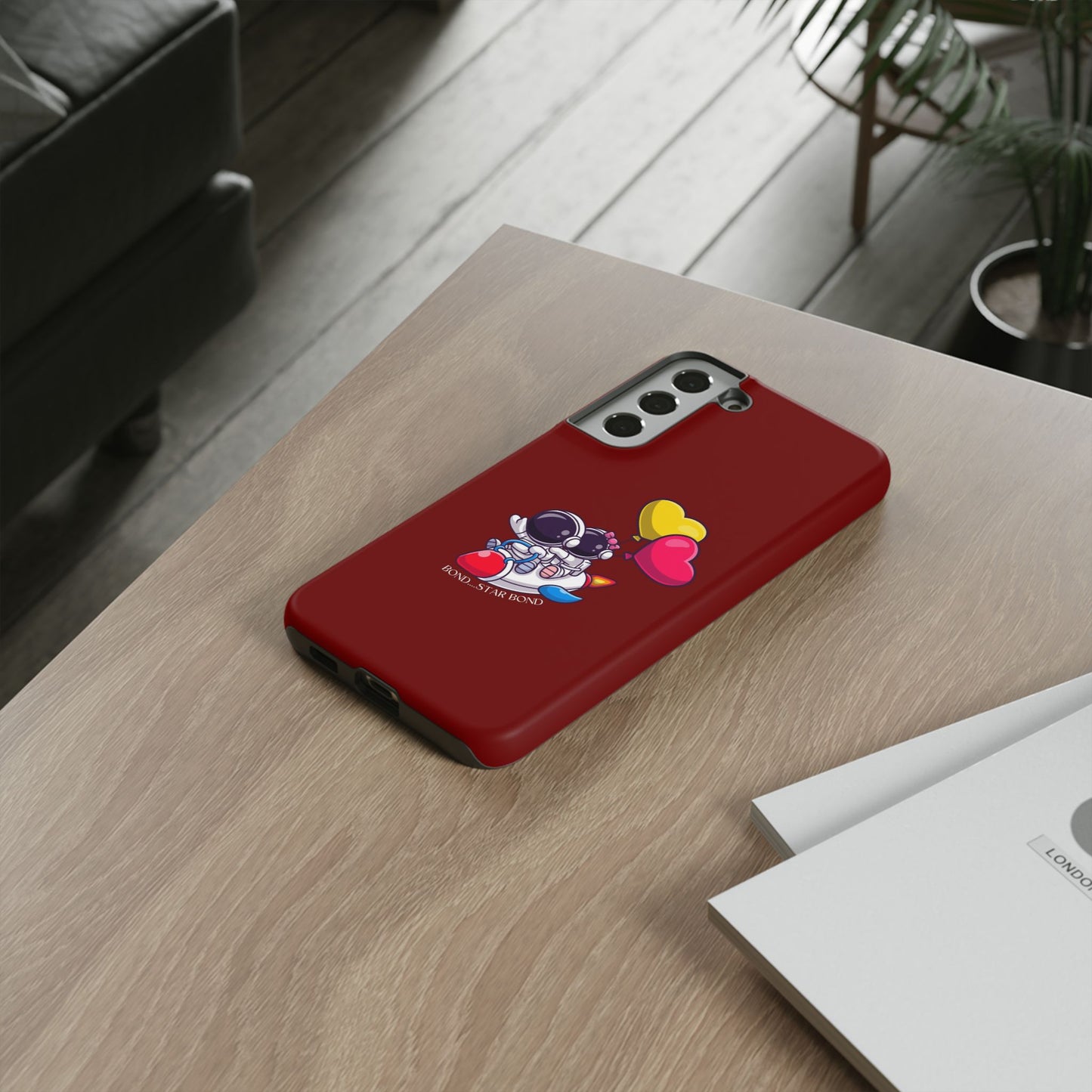 Cute Astronaut Phone Case - Love in Space Design for Couples