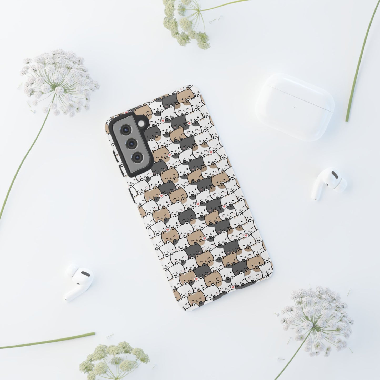 Tough Phone Case, Glossy Cute Finish, Durable and Stylish Design, Trendy Smartphone Protection
