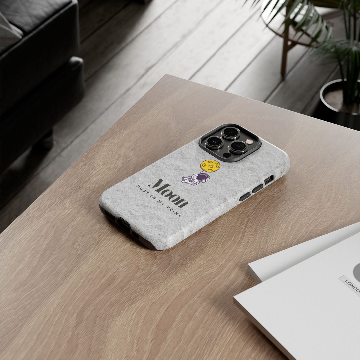 Astronaut Moon Phone Case - "Dust in My Veins" Durable Tough Case