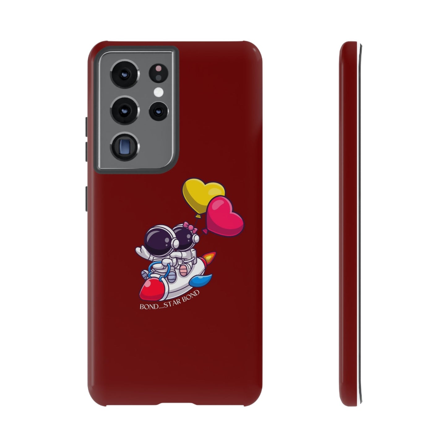 Cute Astronaut Phone Case - Love in Space Design for Couples