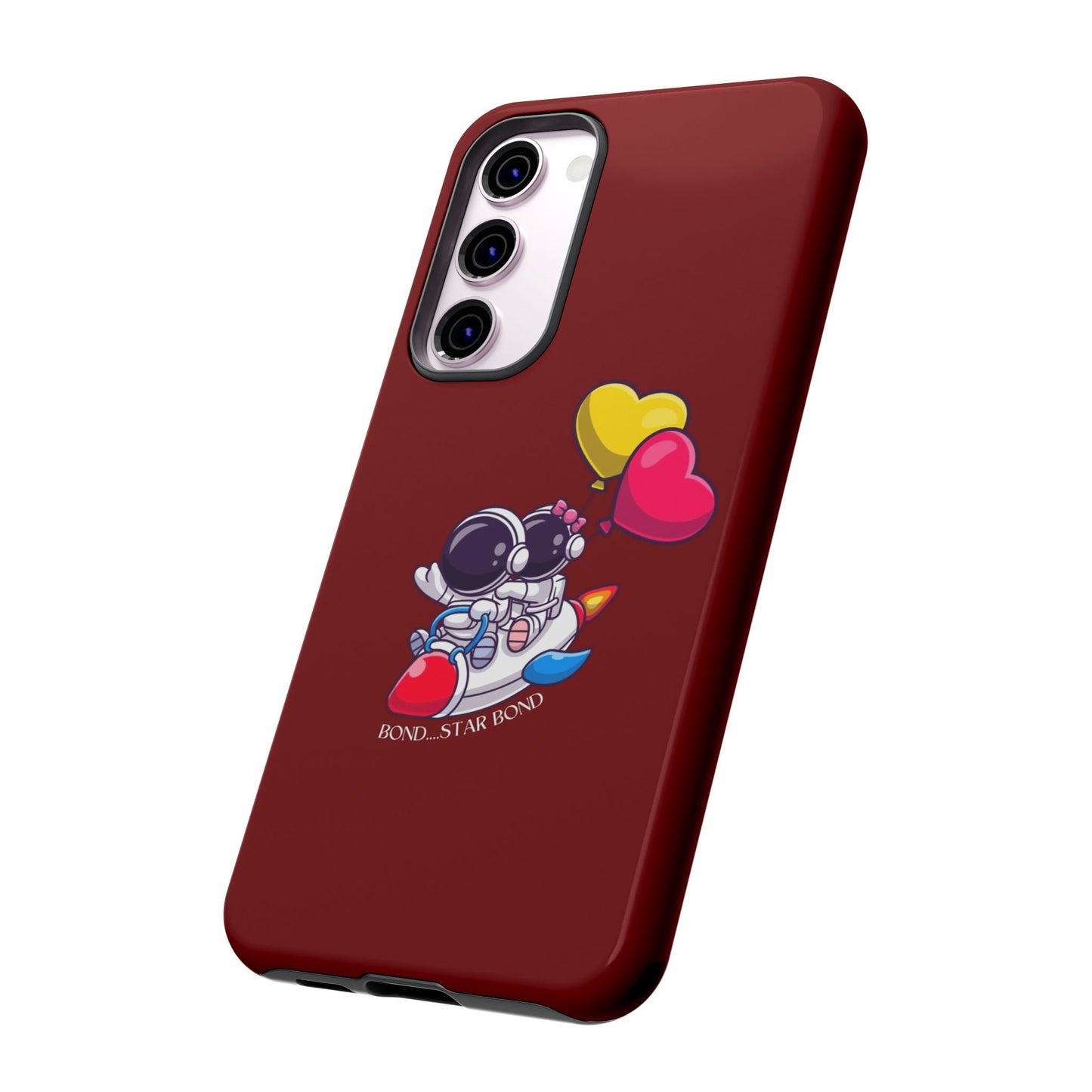 Cute Astronaut Phone Case - Love in Space Design for Couples