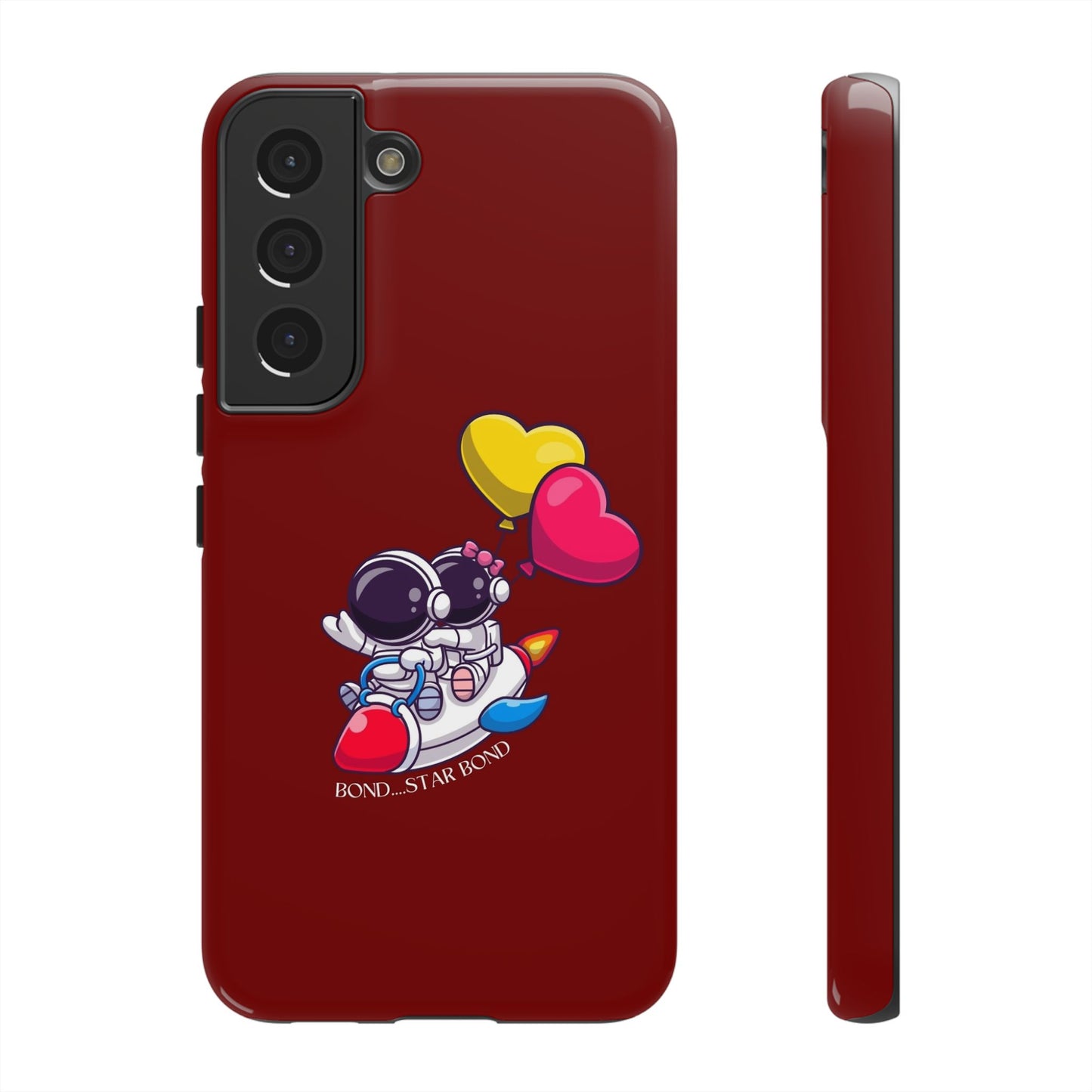 Cute Astronaut Phone Case - Love in Space Design for Couples