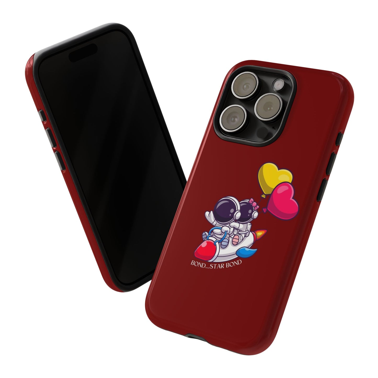 Cute Astronaut Phone Case - Love in Space Design for Couples