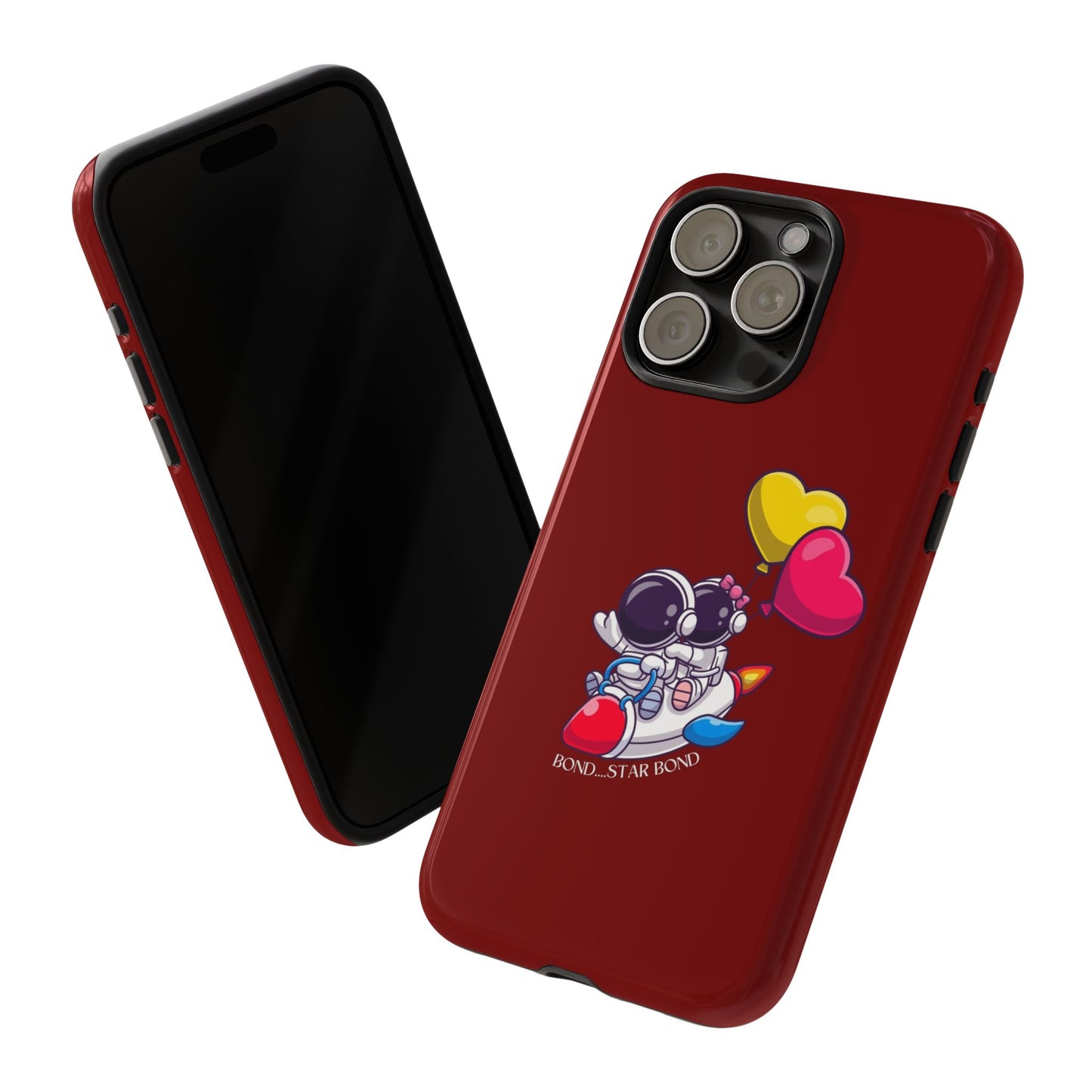 Cute Astronaut Phone Case - Love in Space Design for Couples