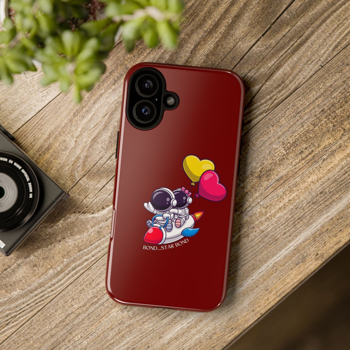 Cute Astronaut Phone Case - Love in Space Design for Couples