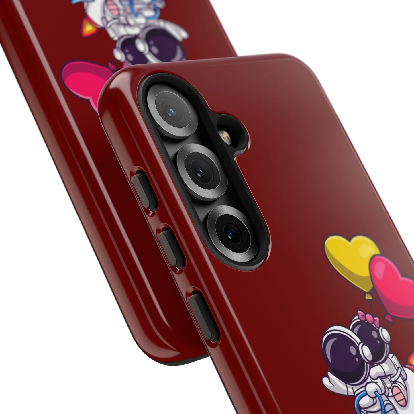 Cute Astronaut Phone Case - Love in Space Design for Couples