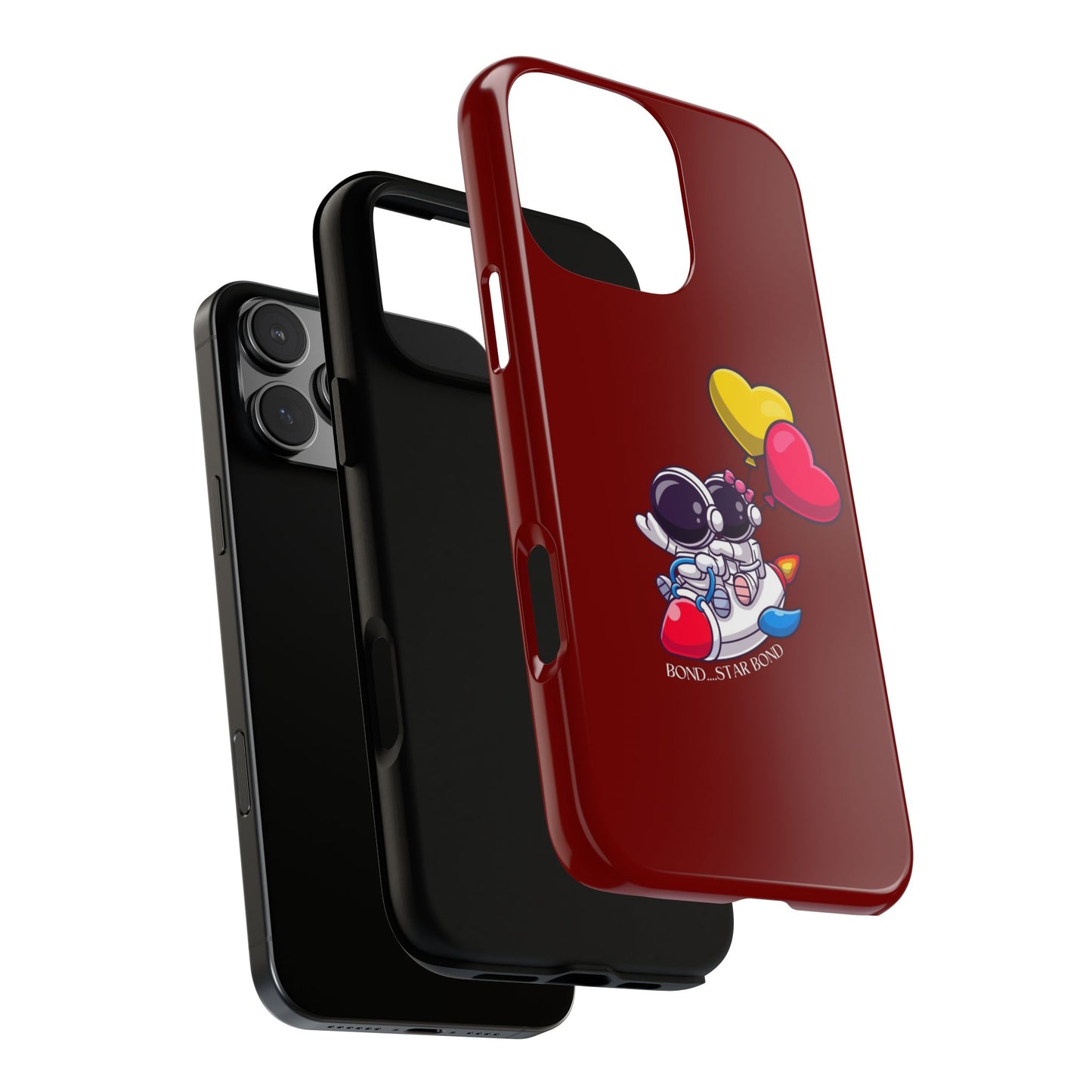 Cute Astronaut Phone Case - Love in Space Design for Couples