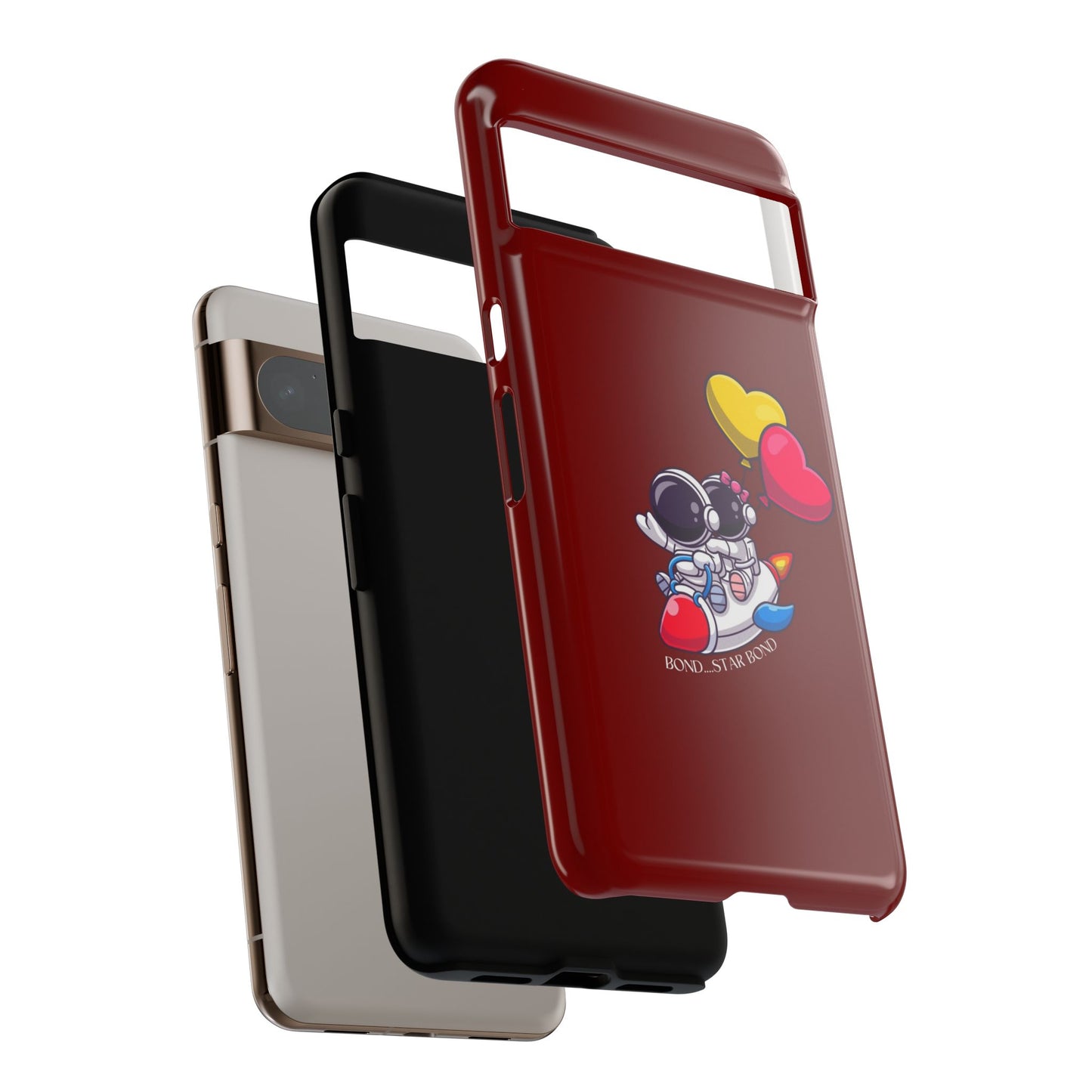 Cute Astronaut Phone Case - Love in Space Design for Couples