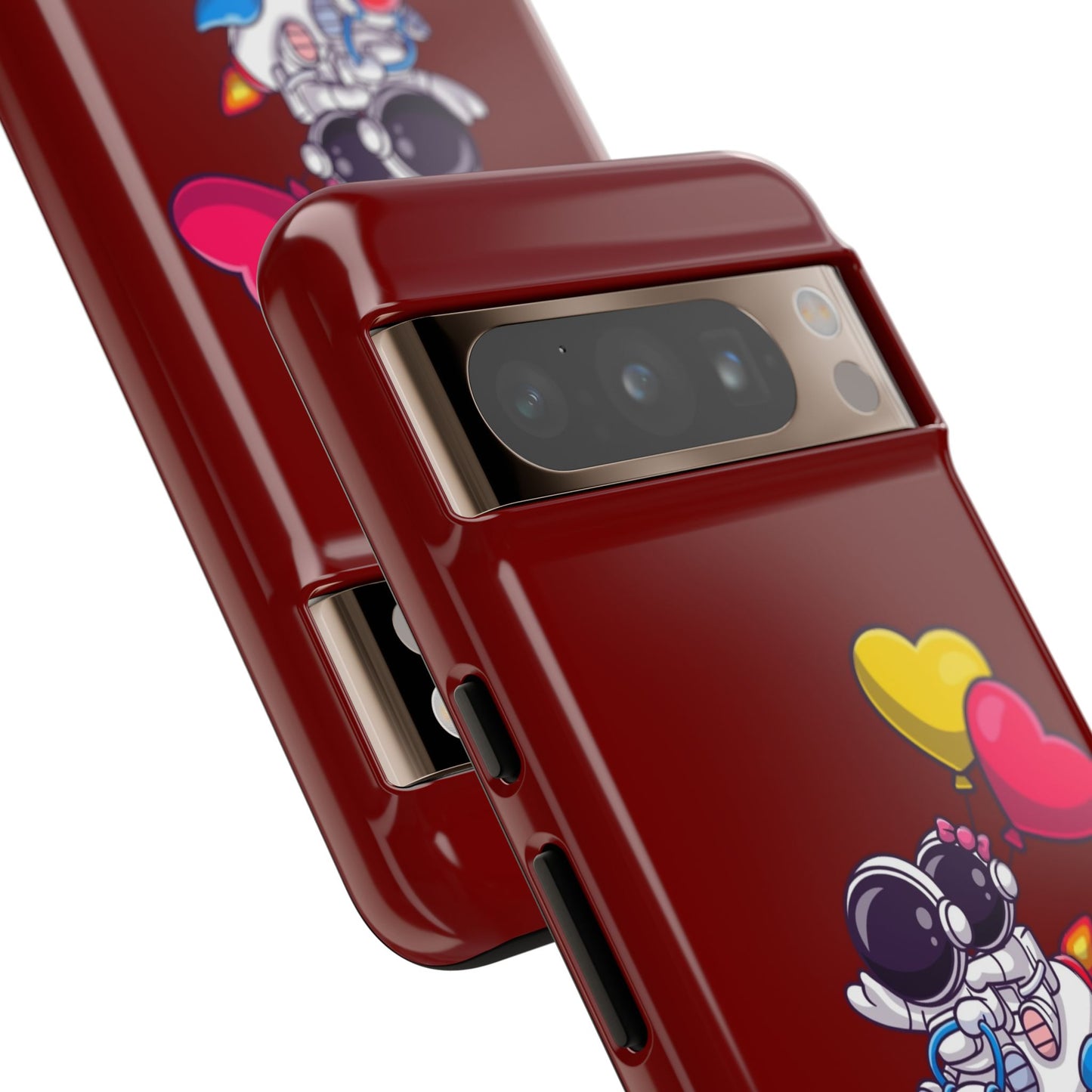 Cute Astronaut Phone Case - Love in Space Design for Couples