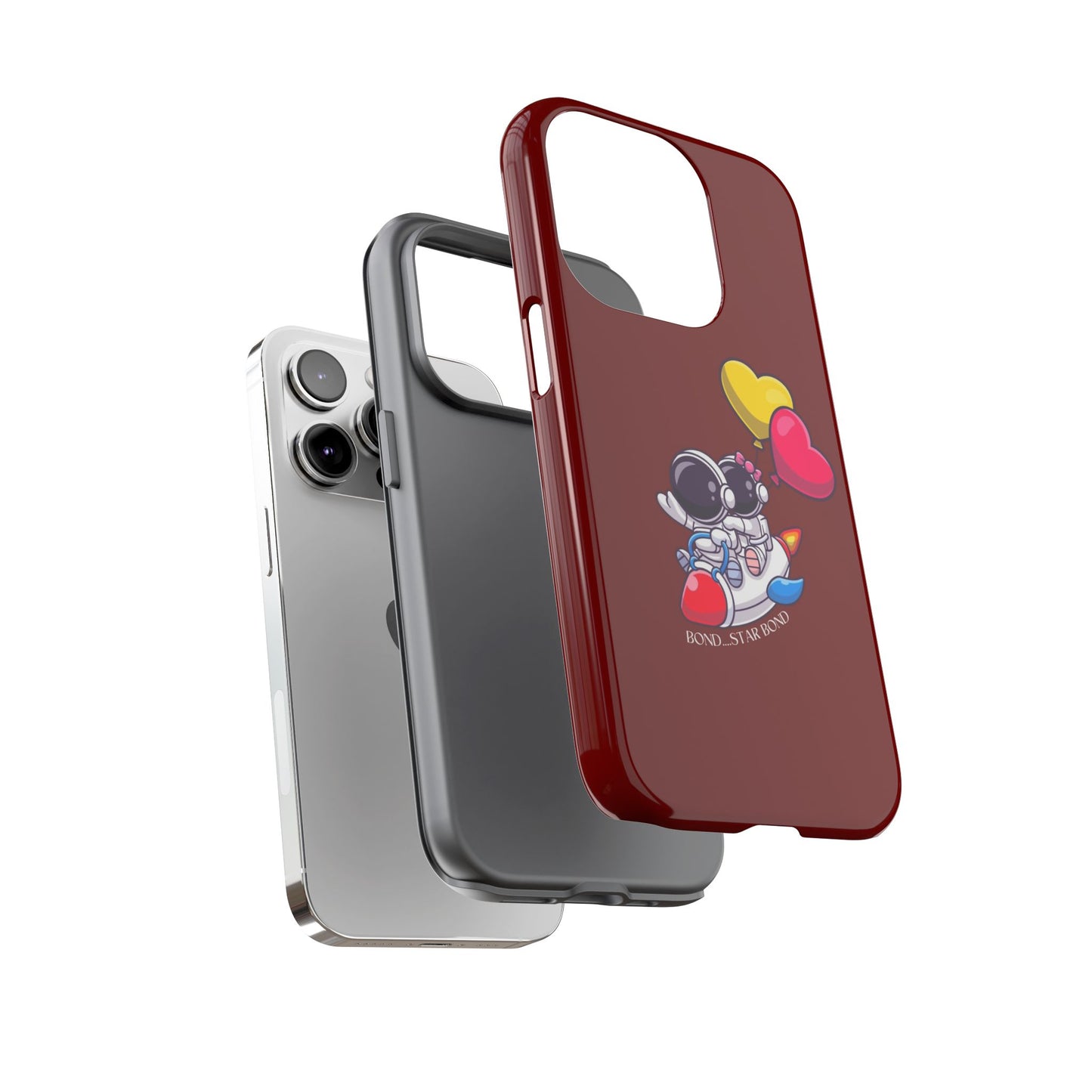 Cute Astronaut Phone Case - Love in Space Design for Couples
