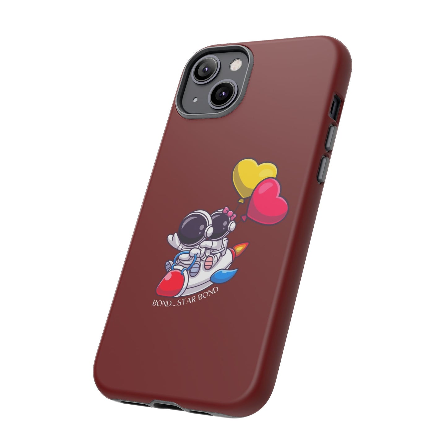 Cute Astronaut Phone Case - Love in Space Design for Couples