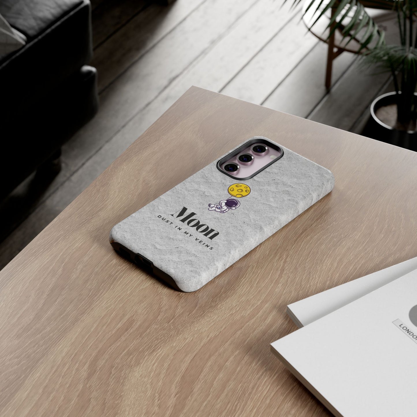 Astronaut Moon Phone Case - "Dust in My Veins" Durable Tough Case