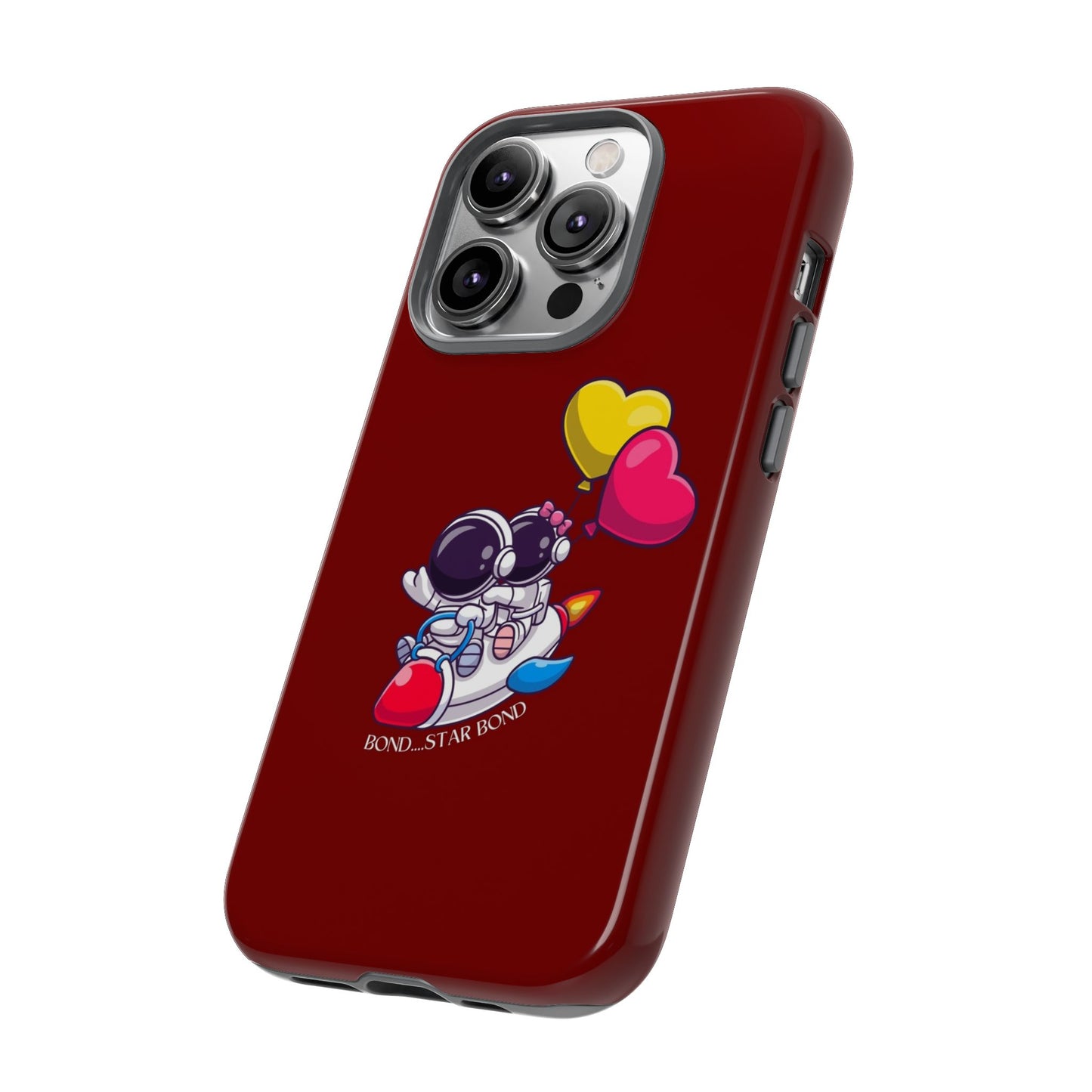 Cute Astronaut Phone Case - Love in Space Design for Couples