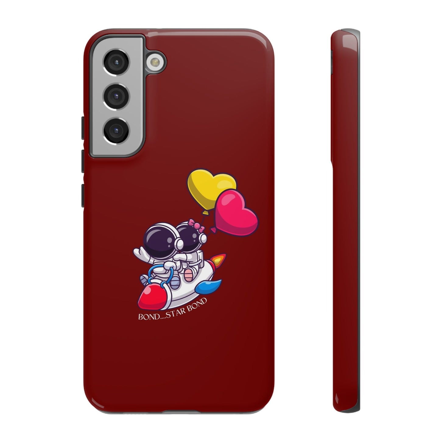 Cute Astronaut Phone Case - Love in Space Design for Couples