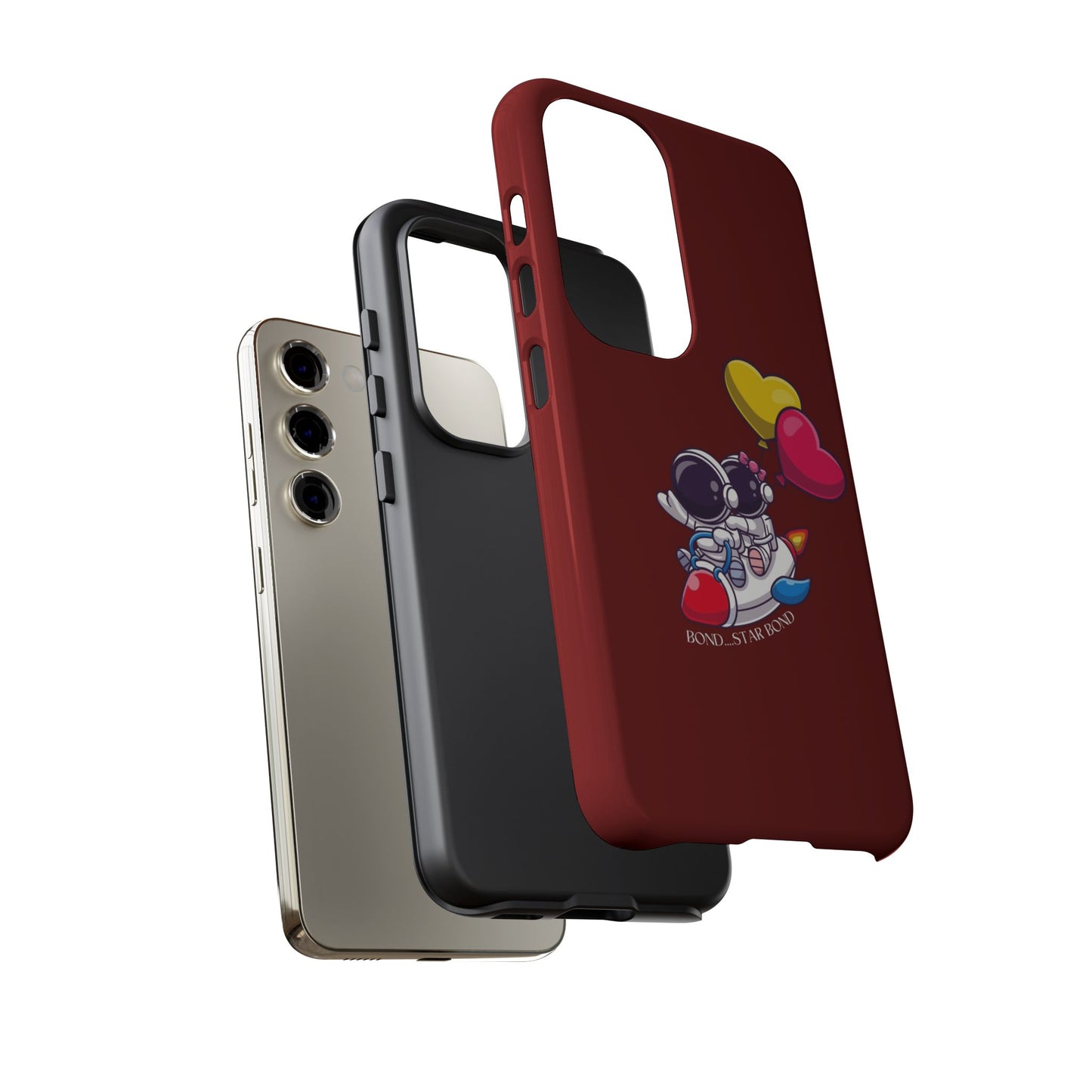 Cute Astronaut Phone Case - Love in Space Design for Couples