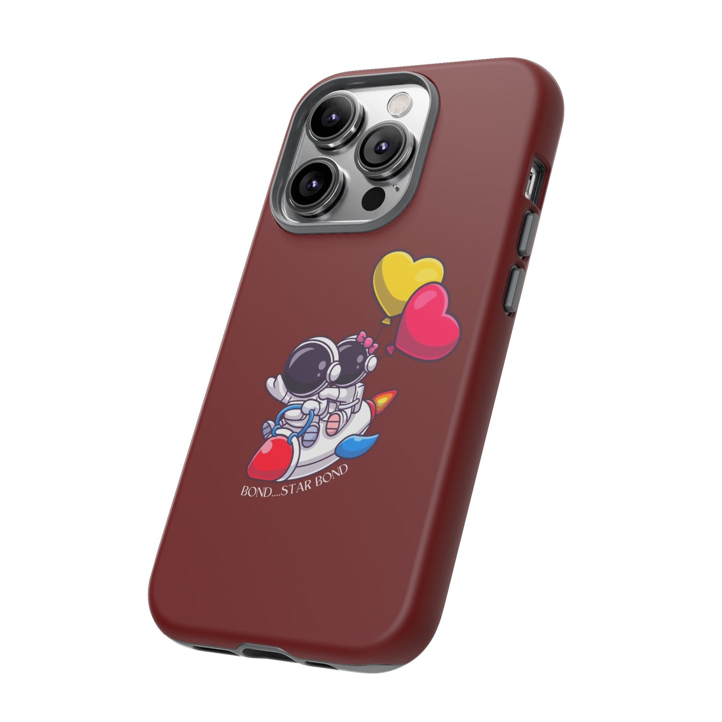 Cute Astronaut Phone Case - Love in Space Design for Couples