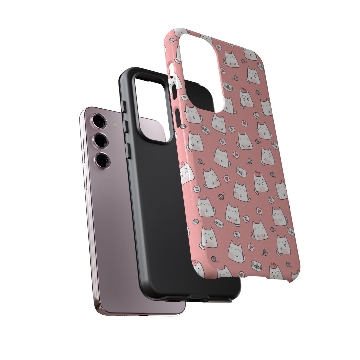 Tough Phone Case, Durable Glossy Cover, Trendy Stylish Design, Cute Protection for Smartphones