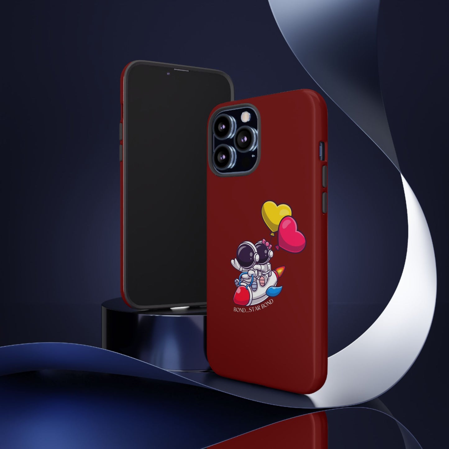 Cute Astronaut Phone Case - Love in Space Design for Couples