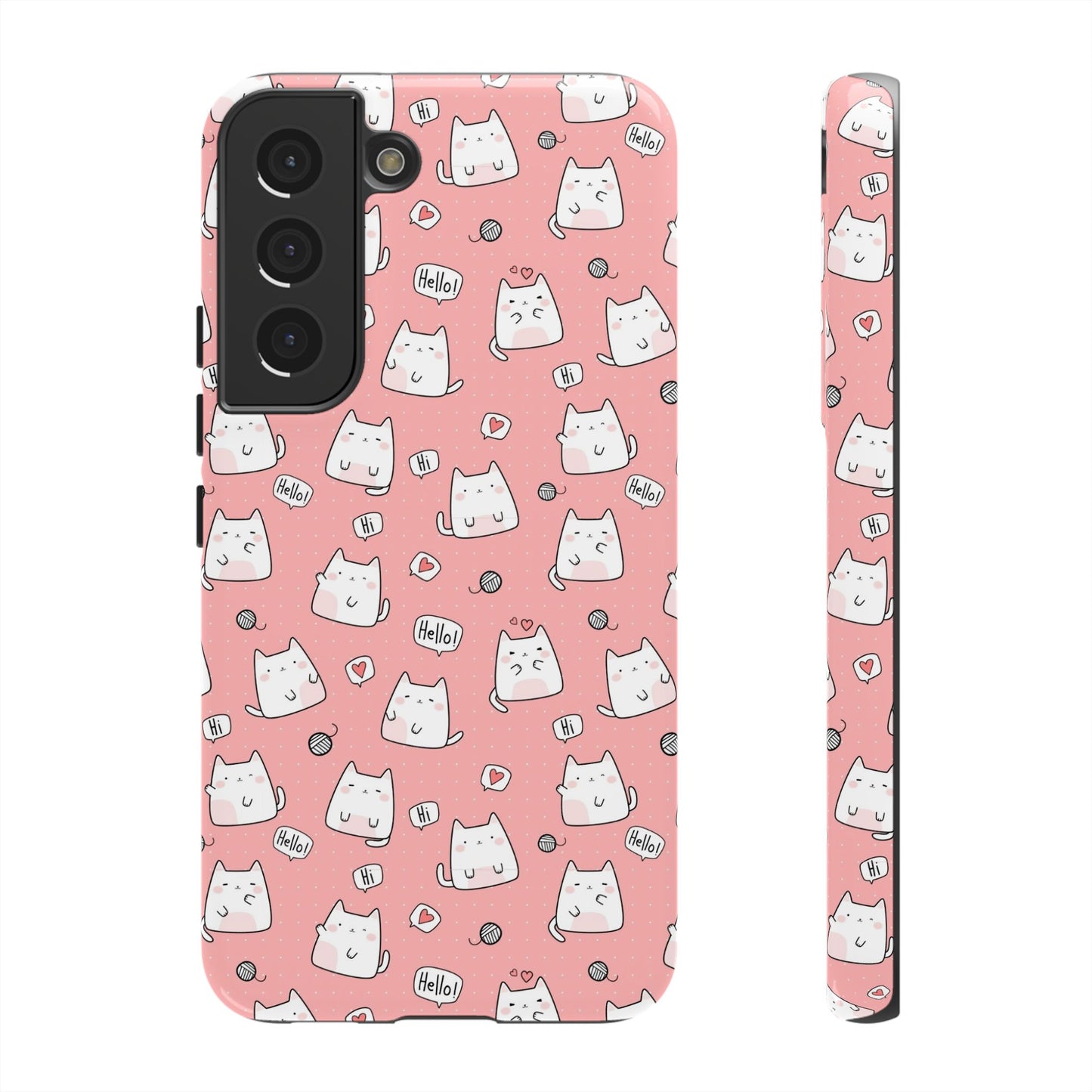 Tough Phone Case, Durable Glossy Cover, Trendy Stylish Design, Cute Protection for Smartphones