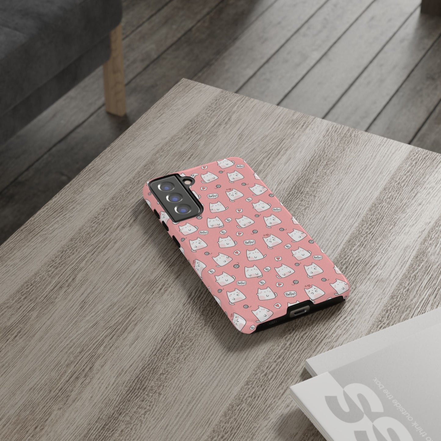 Tough Phone Case, Durable Glossy Cover, Trendy Stylish Design, Cute Protection for Smartphones