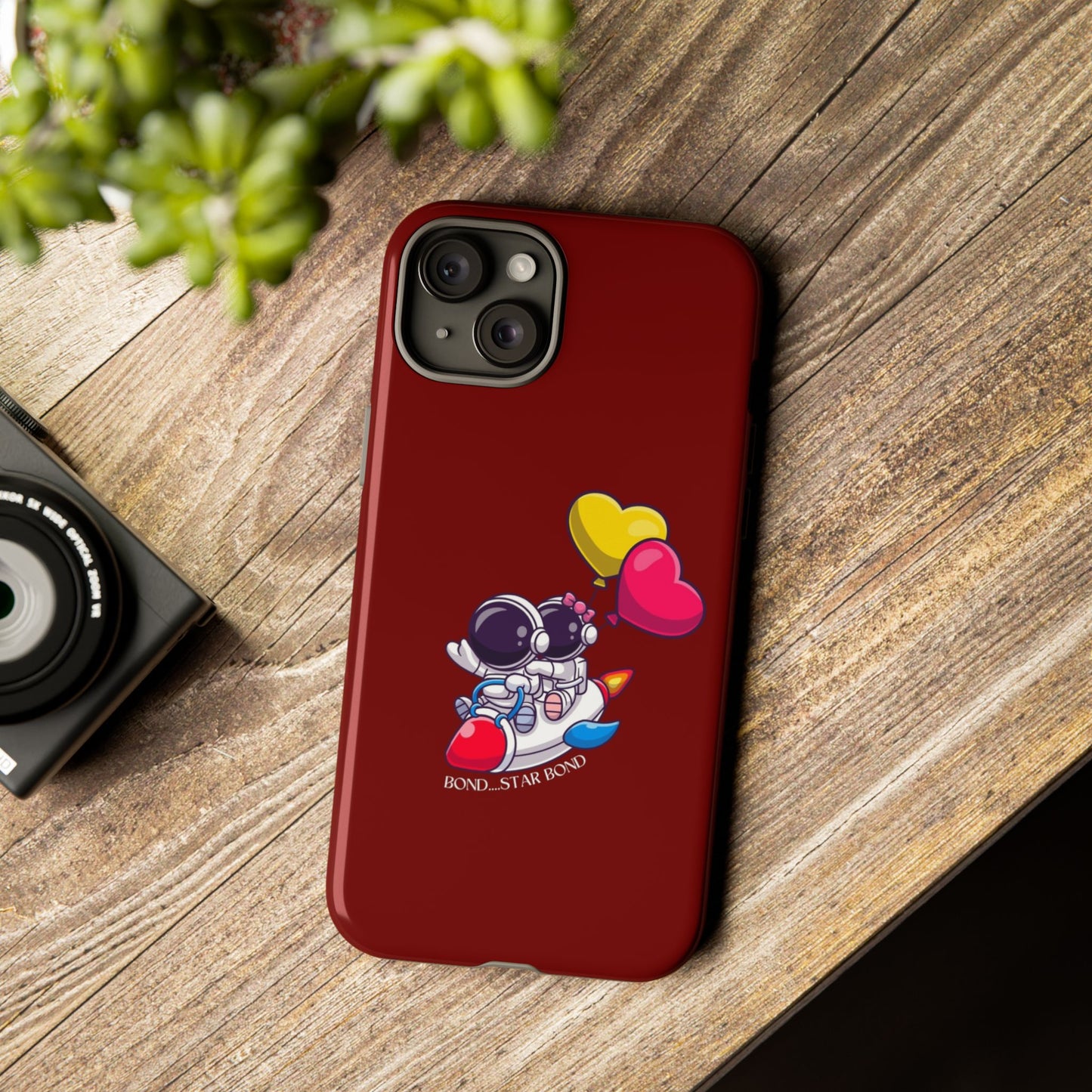 Cute Astronaut Phone Case - Love in Space Design for Couples