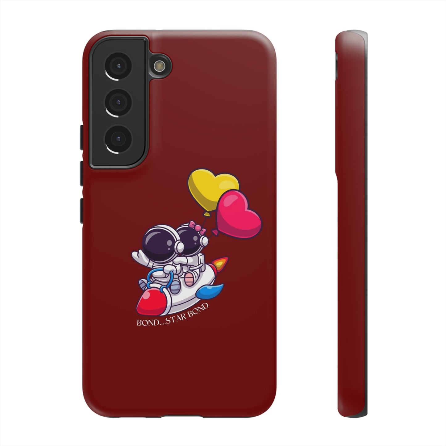 Cute Astronaut Phone Case - Love in Space Design for Couples