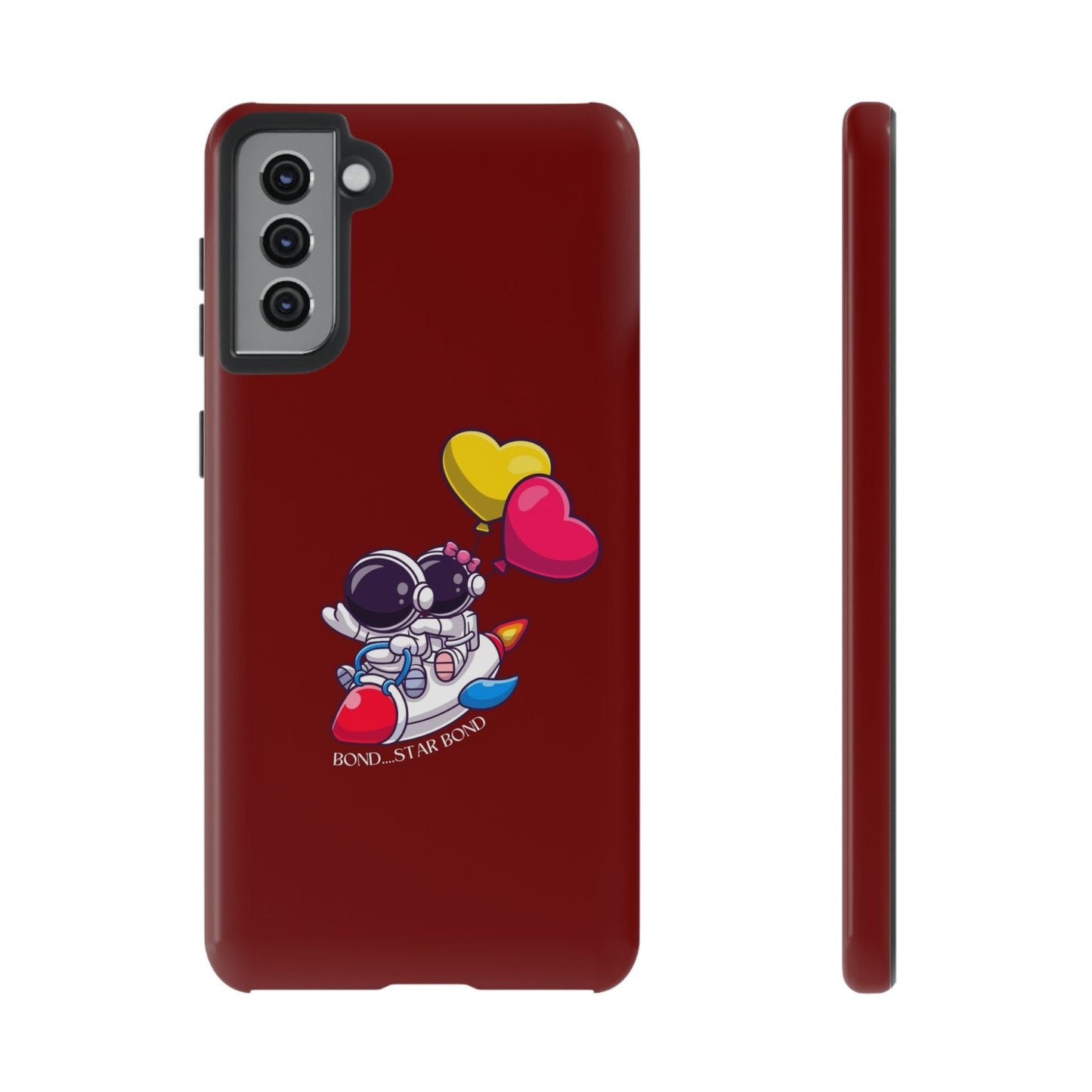 Cute Astronaut Phone Case - Love in Space Design for Couples
