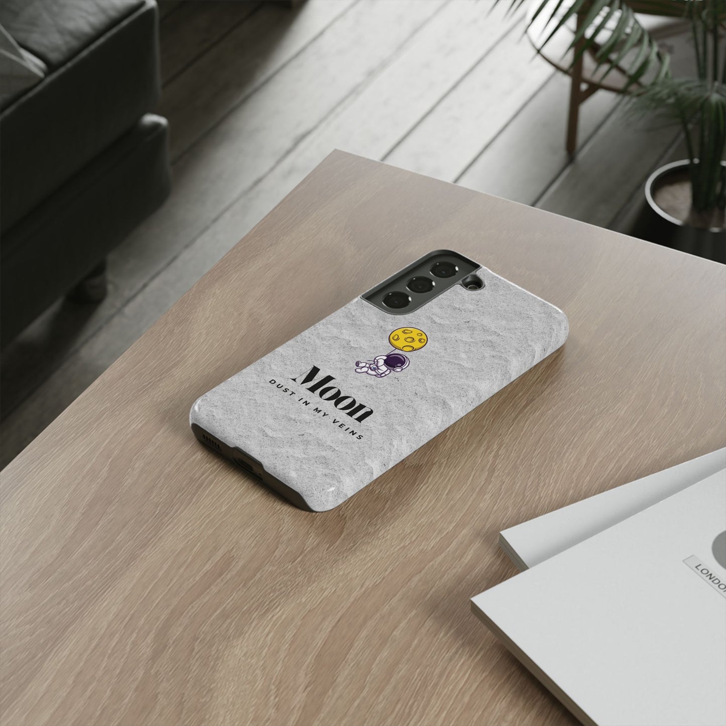 Astronaut Moon Phone Case - "Dust in My Veins" Durable Tough Case