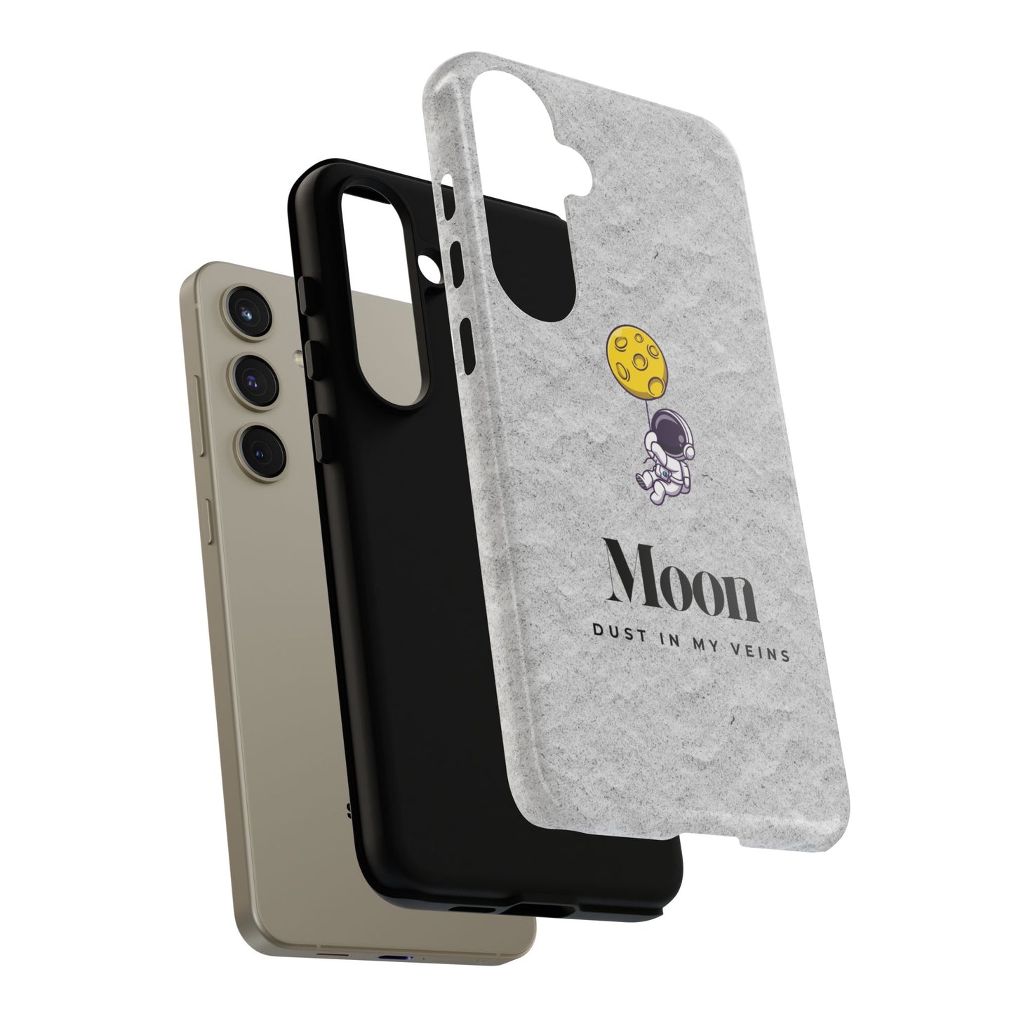 Astronaut Moon Phone Case - "Dust in My Veins" Durable Tough Case